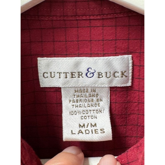 Cutter & Buck Florida State Seminoles‎ Burgundy Checkered Button Down Shirt M - Picture 7 of 7